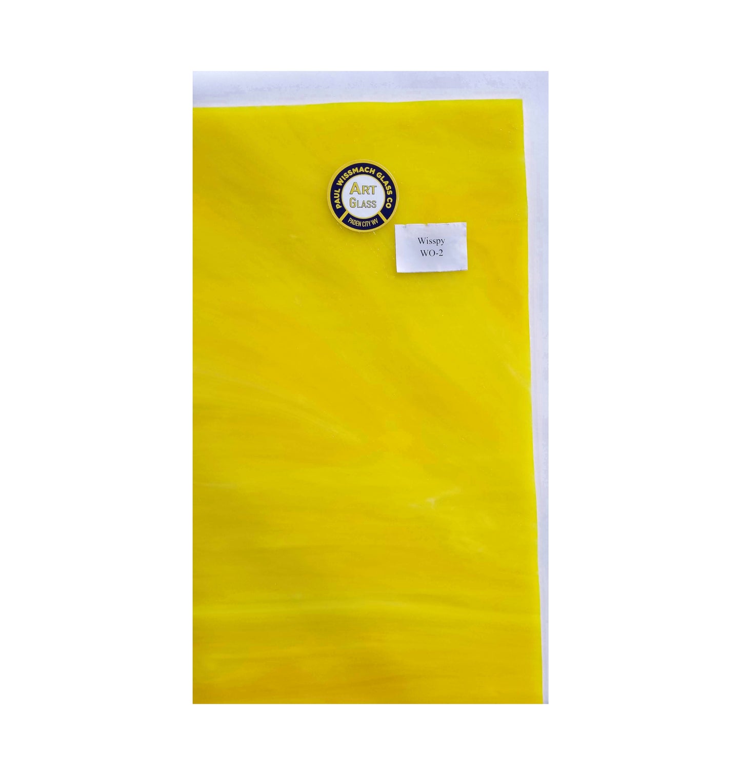 Yellow Stained Glass Sheets. Wissmach Wispy. Diy, Beginner, Advanced. Perfect for Sunflower Suncatcher or Mosaic. 2 sheets, 5"Ć 8"+-