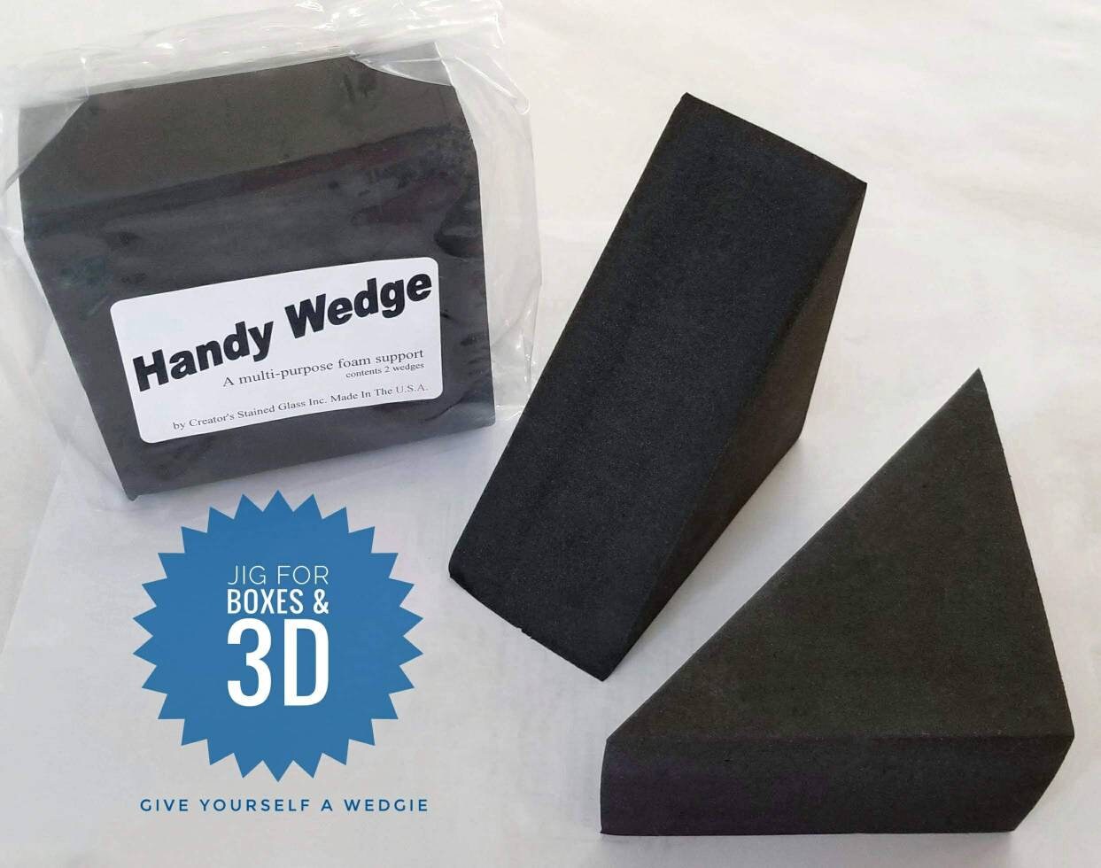 Stained Glass Box Jig, "Wedgies" for holding 3 dimensional projects while soldering, heat resistant.