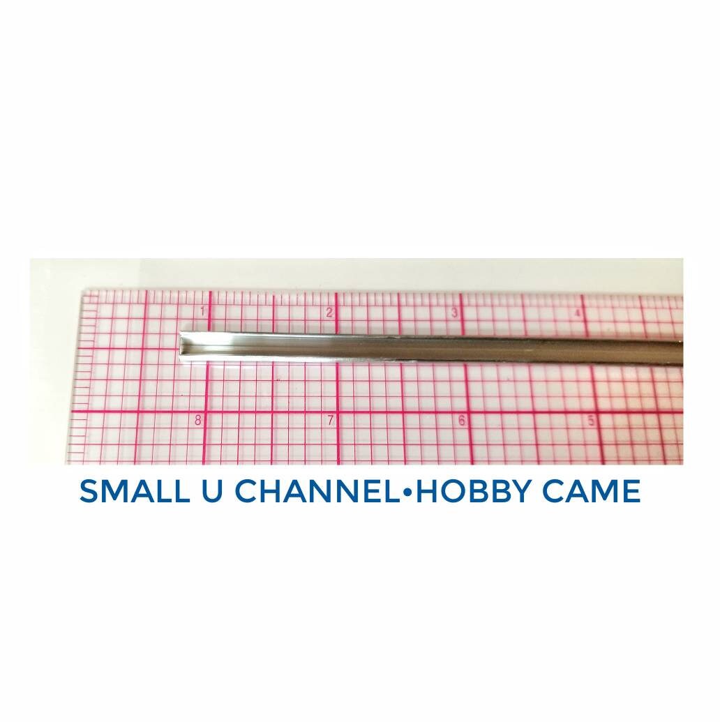 Hobby Came, Small U Channel Metal Came for edging suncatchers, 3 or 6 strips each 47" long, no kinks. Shipping included.