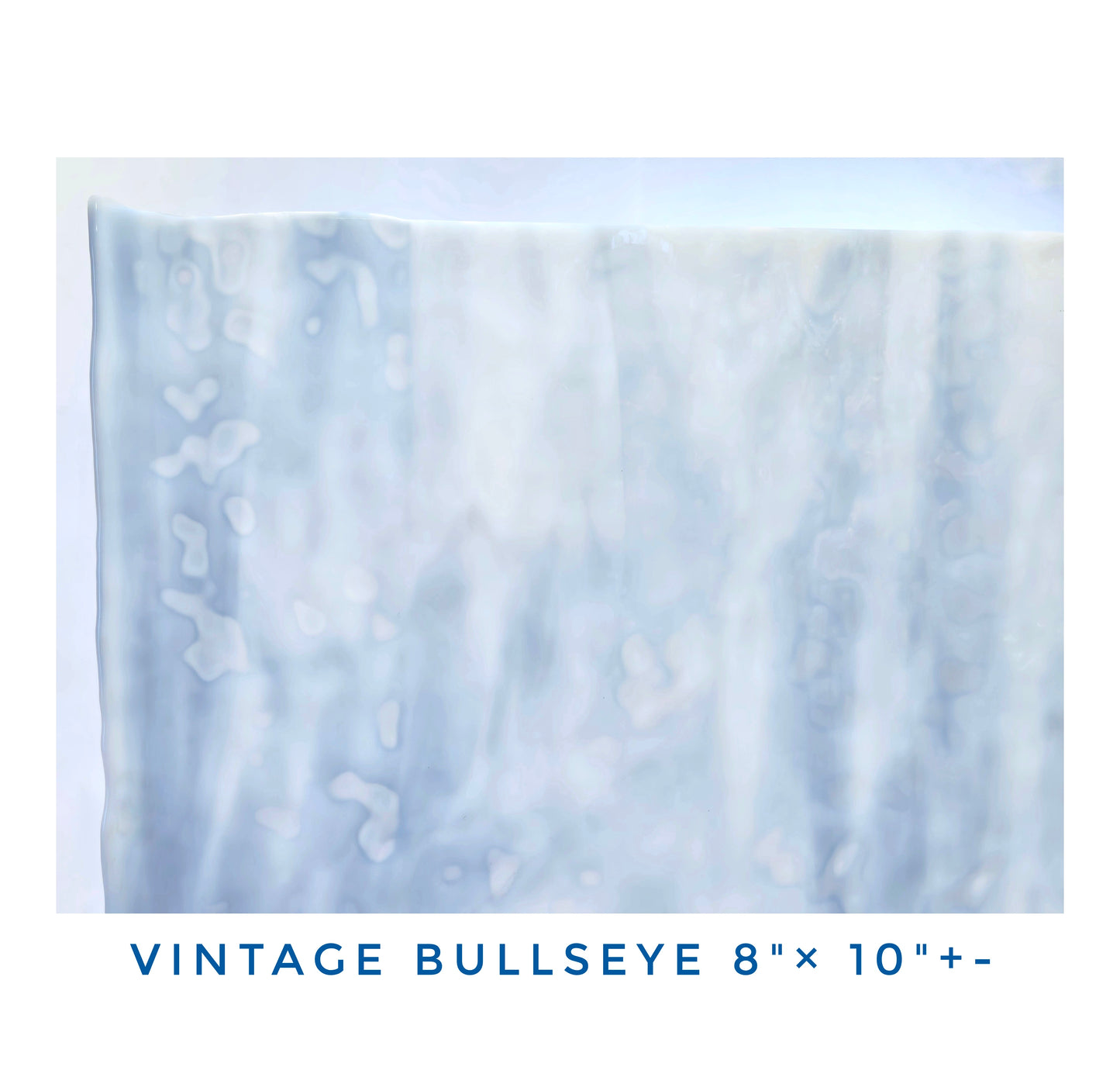 Bullseye Mottled Blue-White Stained Glass. Pack of 2 or 4 sheets each 8"× 10"+-