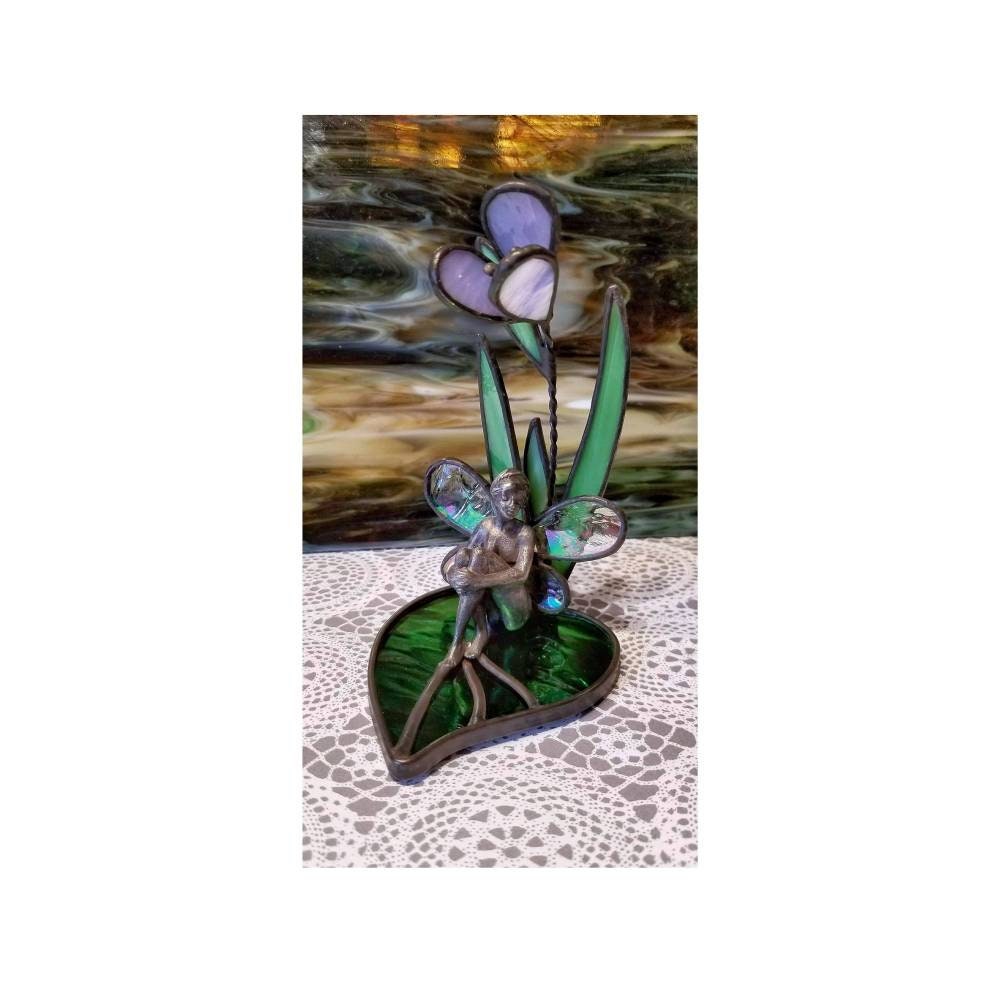 Fairy Nymphs, Set of 3 Figurines. Patterns for Lily Pad, Leaves, Wings & Flower. Leadfree Paintable project, Wee People, Fae Garden Art.