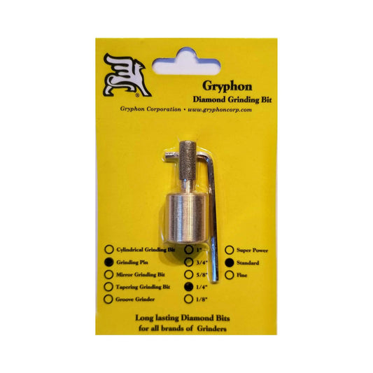 Gryphon grinding head replacement for Stained Glass, Fits all Inland, Glastar & Gryphon Grinders, 1/4" Standard 100/120 grit. Diamond coated