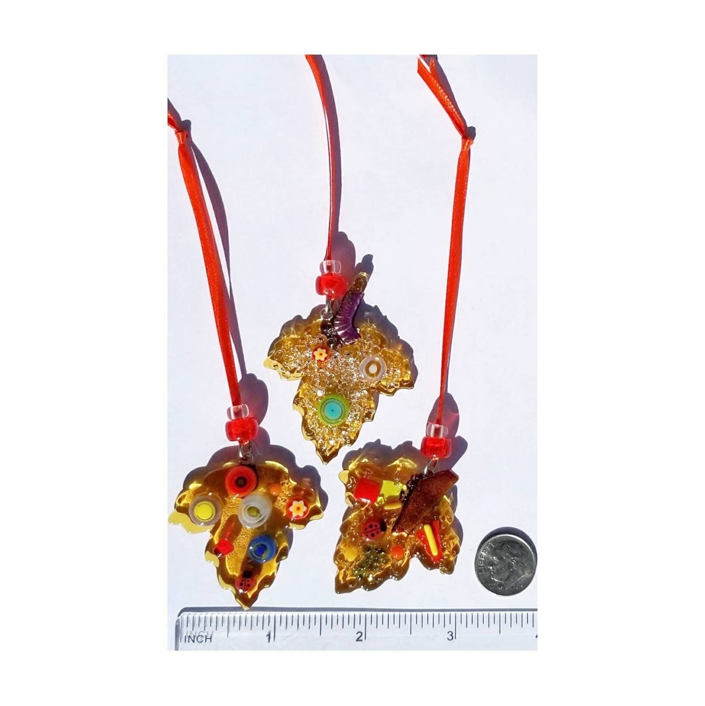 Fused Glass Leaf, Gift Tag, Pendant or suncatcher. Employee, Small Thank You, Corporate Gift Tags. Autumn, Fall Decor for Home.