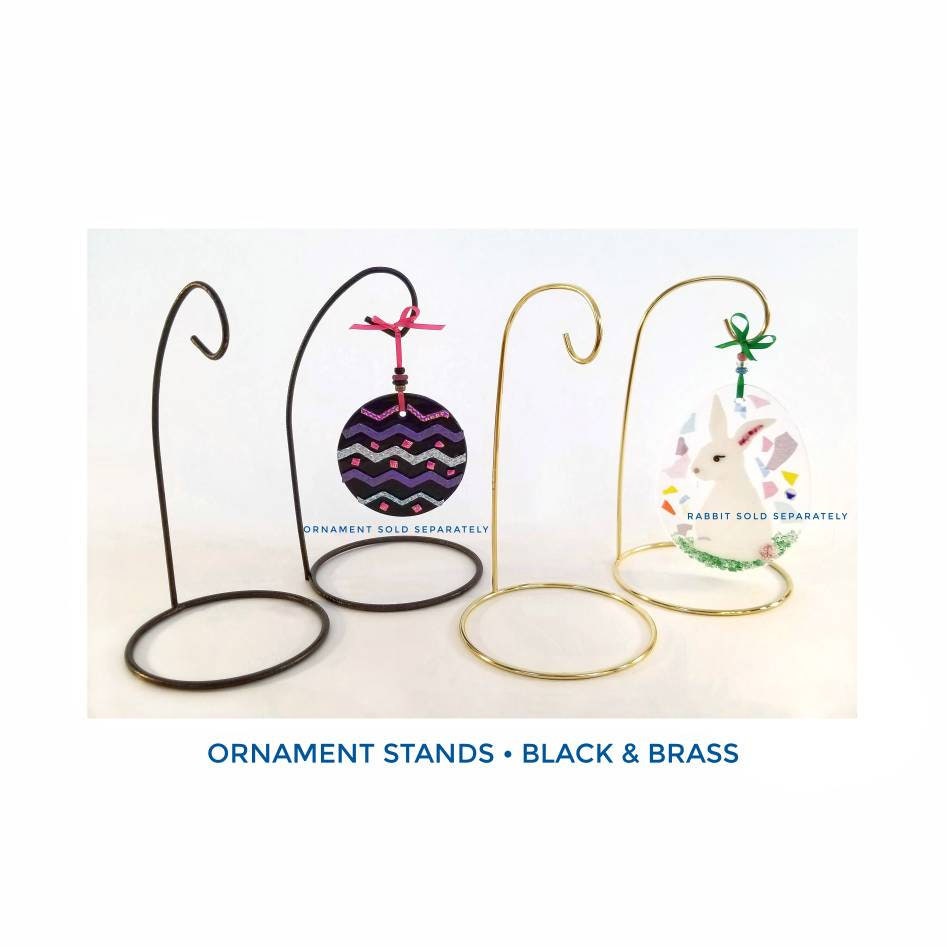 Ornament Holder. Display Stand for Glass Art, Suncatchers & Crafts. Brass Metal. For Light Weight Art.