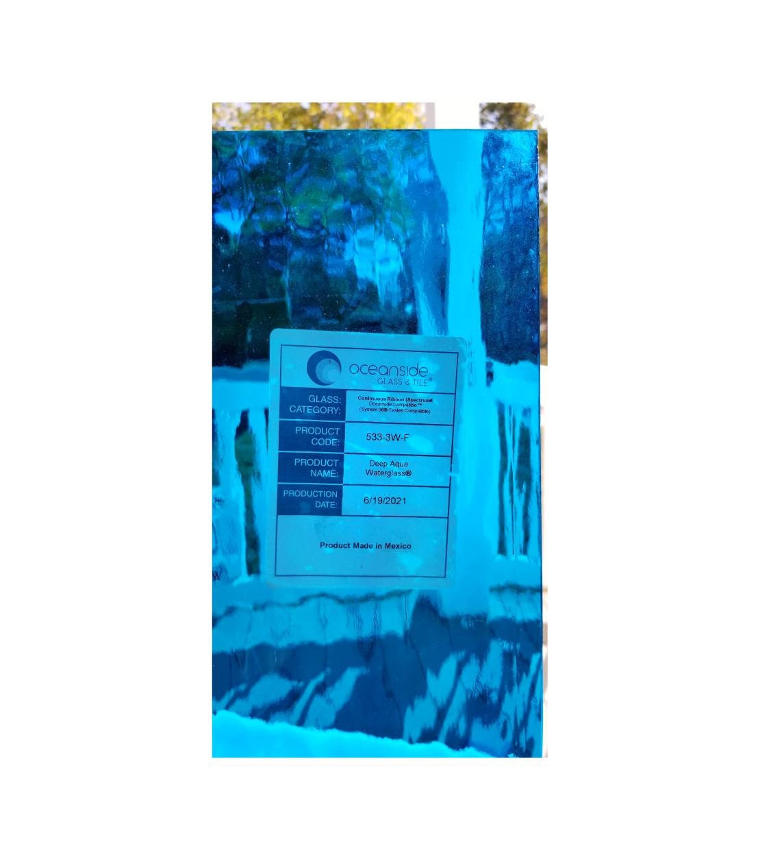 Waterglass, Aqua Stained Glass Sheets. Easy to cut gentle texture. 2 pieces 5"× 8"+- Diy, Beginner Suncatchers. Oceanside, Coe 96 Fusible.