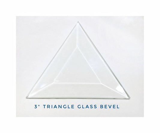 Clear Glass Triangles, Bevels. Create Pressed Flowers, Stained Glass Terrariums. Diy Suncatchers & Christmas Ornaments. 3"× 3"× 3" pack of 8