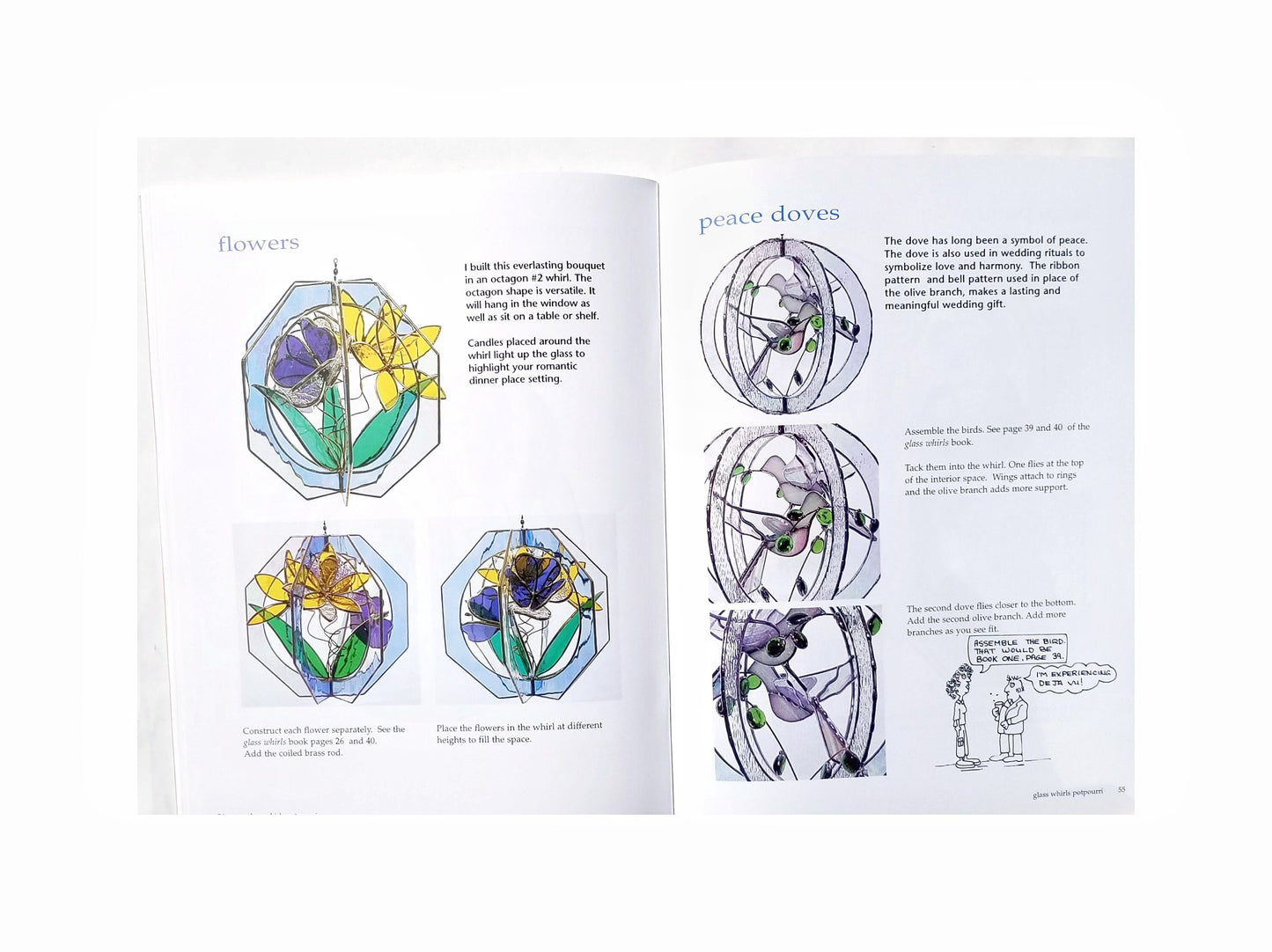 Glass Whirls, Volume 3. Stained Glass 3D, Spinner Projects. Color Photos, Clear Instructions. A Popular Book & Nice Gift for Artists. New.