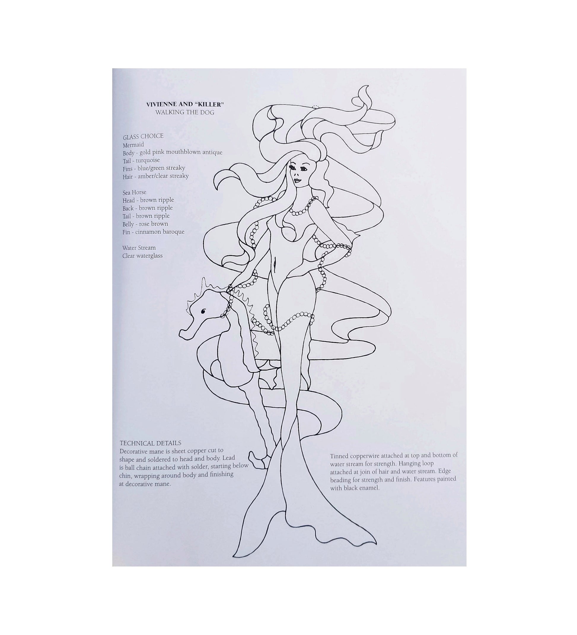 Mermaids Pattern Design Book. Stained Glass, Craft Projects with Beautiful Sea Creatures. Color Photos. Sea Fairies, Jillian Sawyer author.