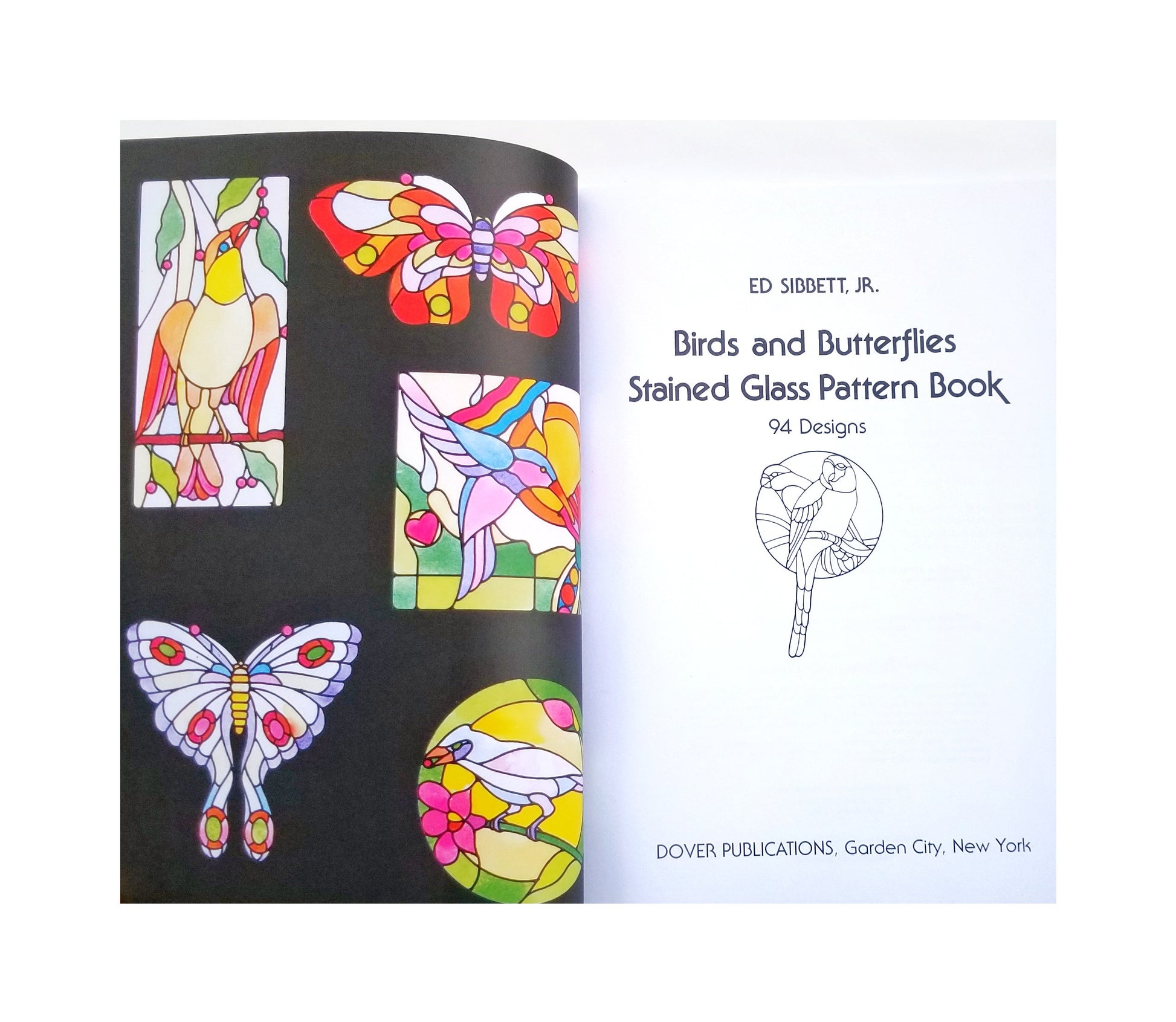 Birds & Butterflies Stained Glass Pattern Book. 94 Projects for Windows or Suncatchers. Nice Variety of Birds, Traditional, Contemporary.