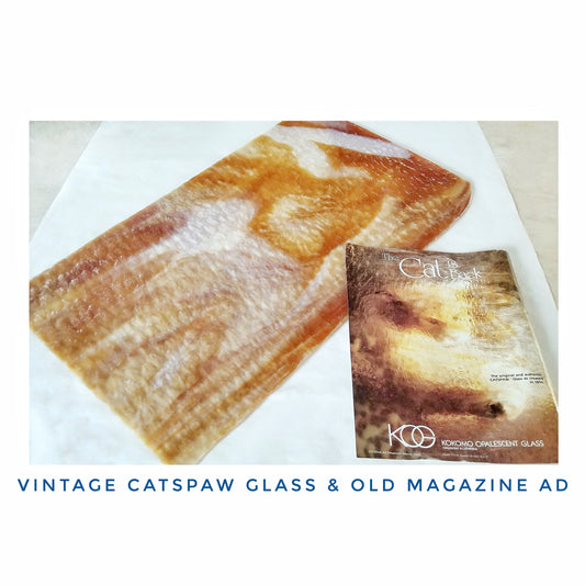 Stained Glass Pack. Honey Gold & White Catspaw Texture by Kokomo. 3 Glass Sheets cut at time of order. 7.25"× 12.25"+-. Vintage 1980's.