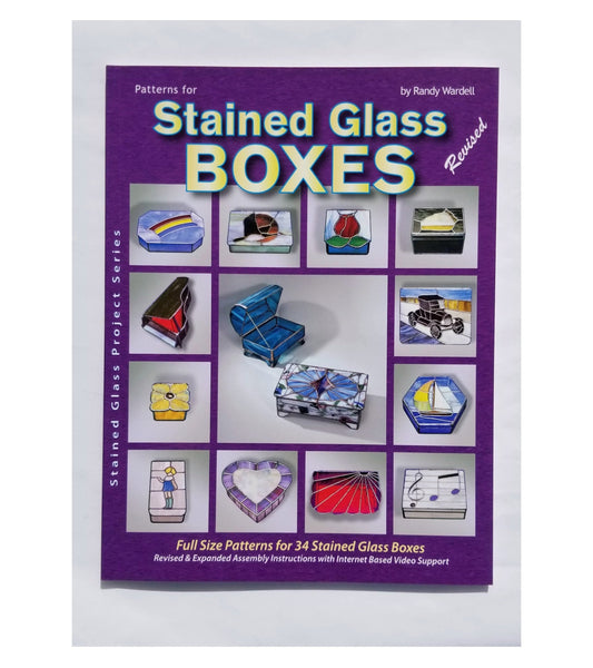 Stained Glass Boxes Pattern Book. New Updated Edition. 3D Art Glass Techniques. Diy 34 Designs of Mushrooms, Pianio, Shell & Geometric.