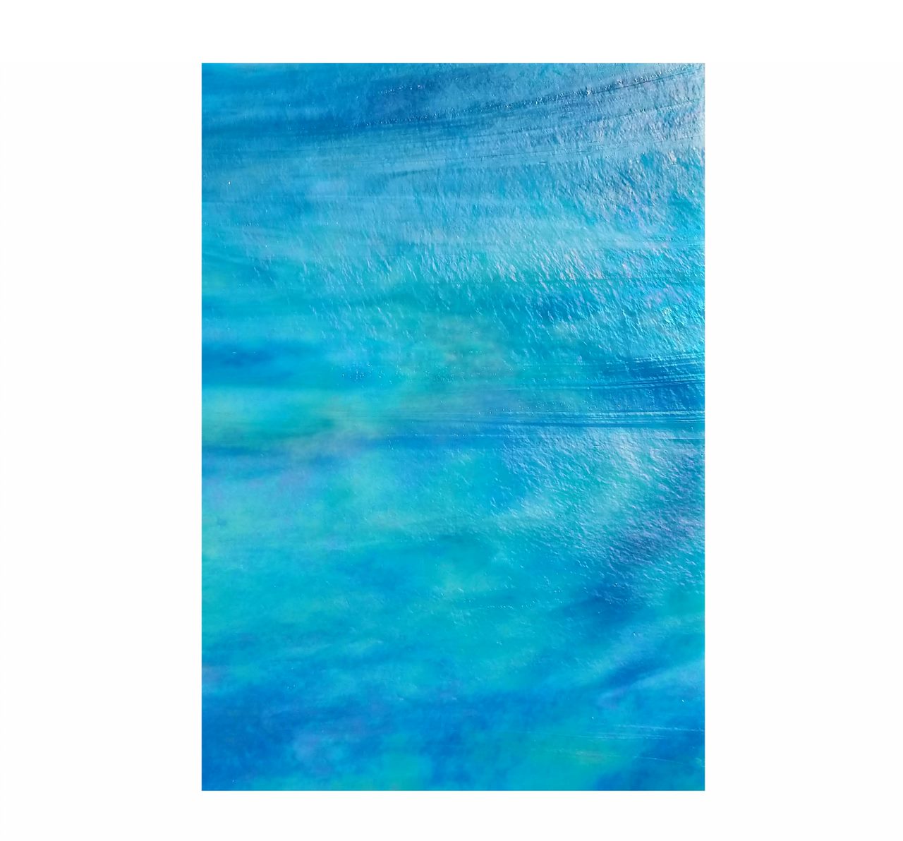 Iridescent Turquoise Stained Glass Sheets. Diy, Beginner, Advanced. Suncatcher or Mosaic Art Projects. Wissmach, 5"× 8" or 8''x 8.5''+-