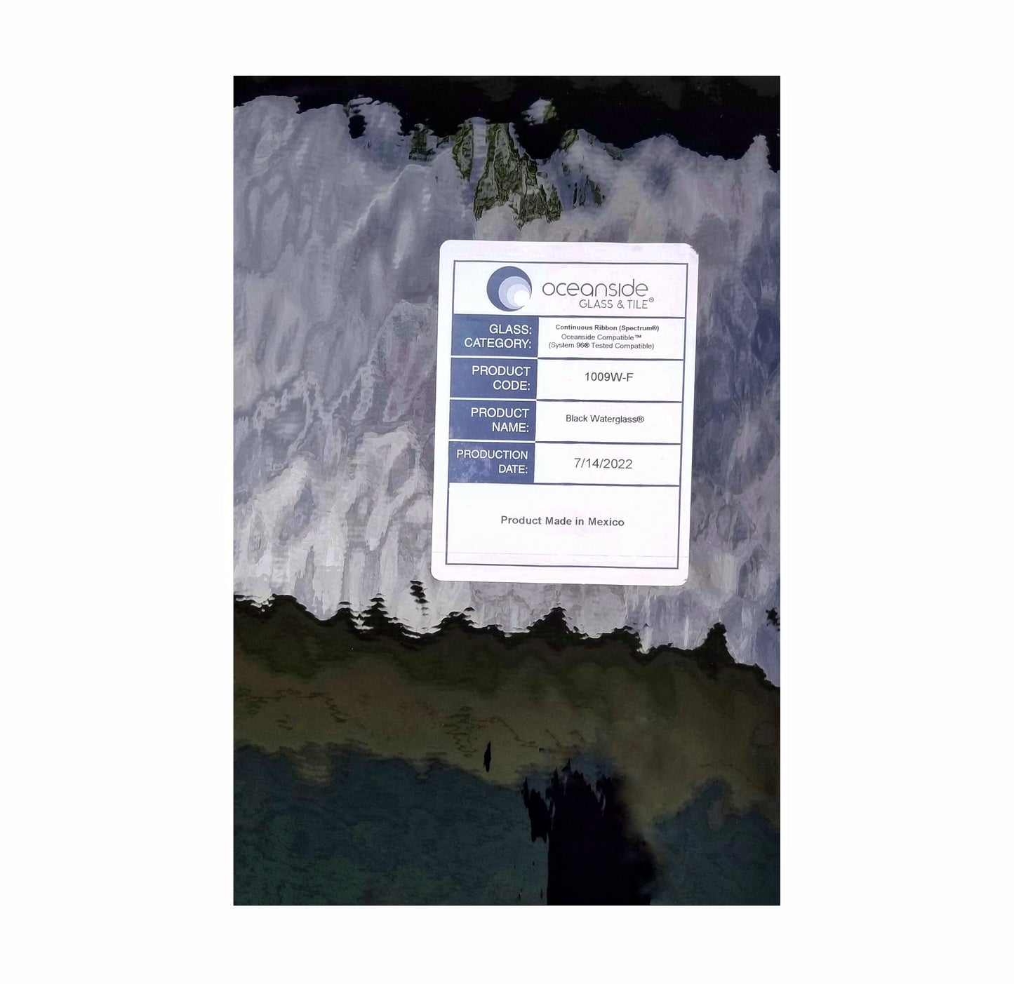 Black Stained Glass Sheets. Oceanside Waterglass. Diy Easy to Cut. Opaque Glossy Surface with Gentle Waves. 5"× 8"or 8''x 8.5''+-