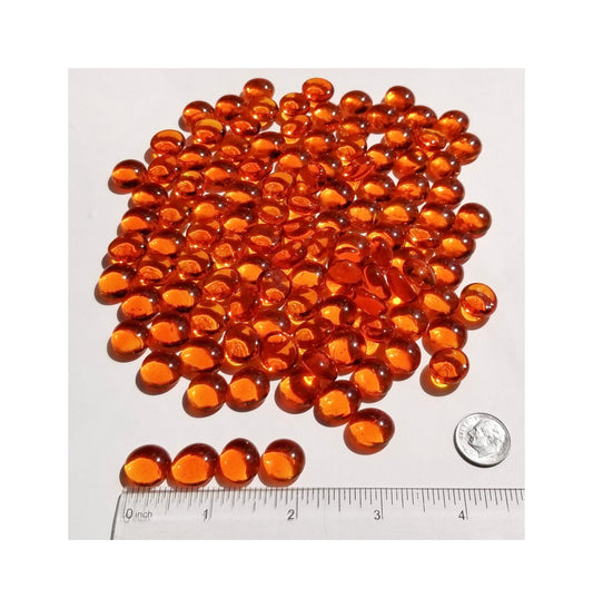 Orange Glass Pebbles for Stained Glass. Diy Holiday Craft Projects. Jewelry Gems & Mosaic Art. 8oz. 12 to 14mm. Oceanside Fusible Coe 96.