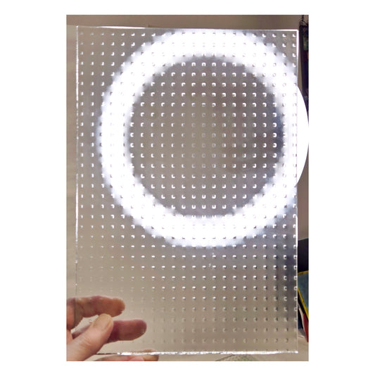 Clear Architectural Stained Glass, 3 Sheets. Master Carre Square Texture Design by Saint Gobain. 4mm. Thicker than most Art Glass.
