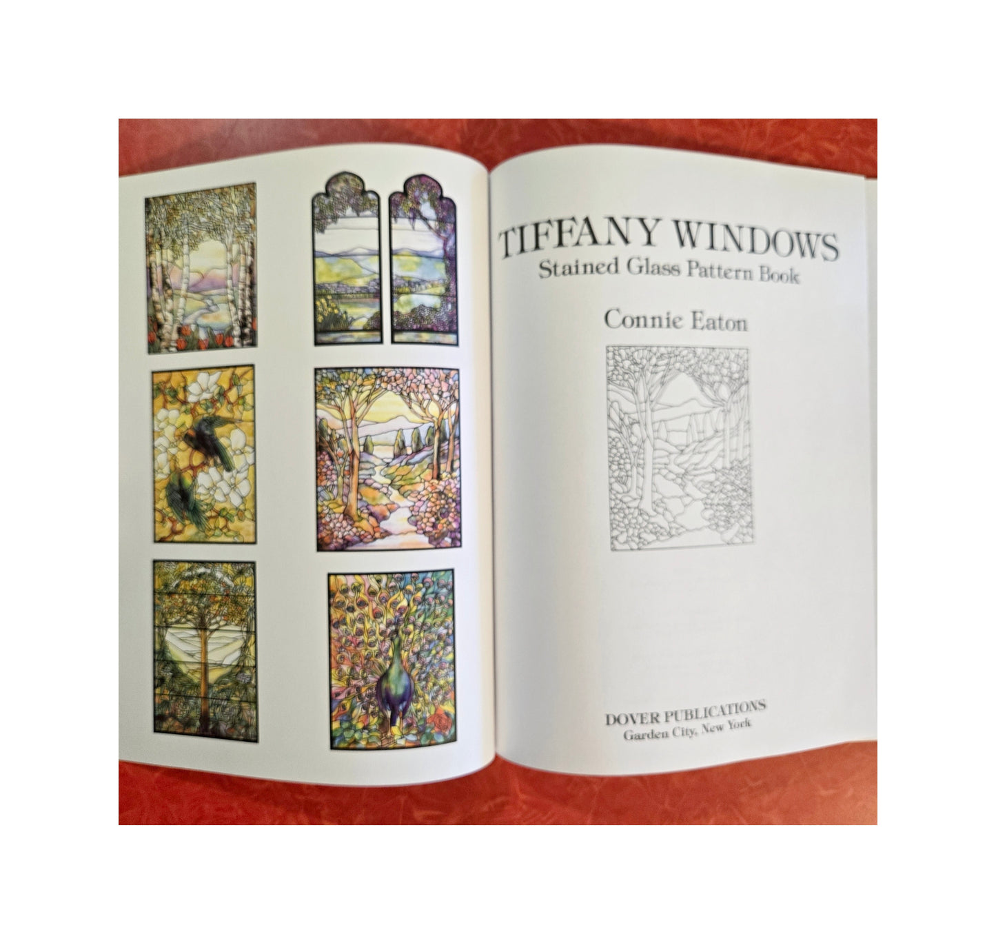Tiffany Design Book of Window Patterns. Author Connie Eaton, Dover. Craft & Coloring Projects. 60 blackline illustrations.