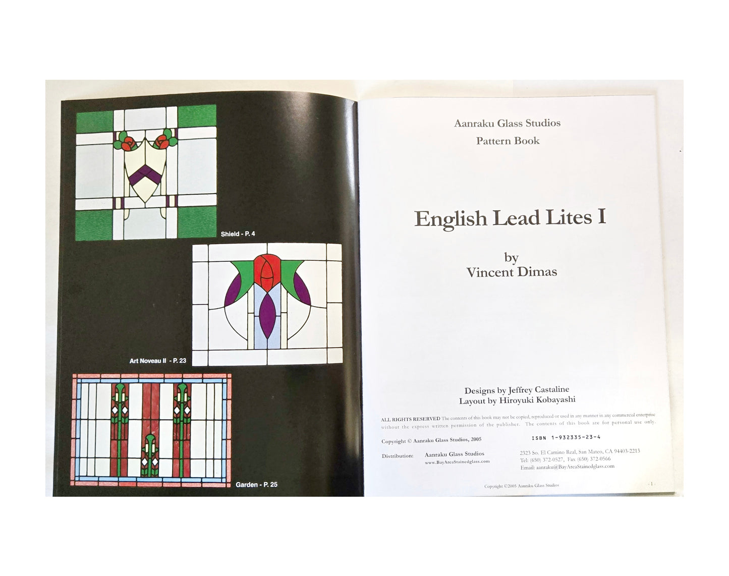 English Lead Lites Pattern Book for Stained Glass