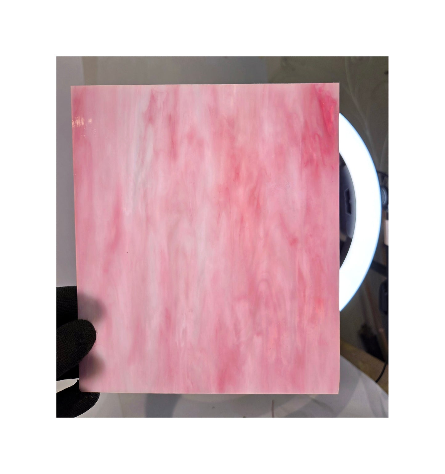 Pink & White Glass Pack. Diy Easy to Cut, Suncatchers or Mosaic Art. 6.25''x 7.5''+-