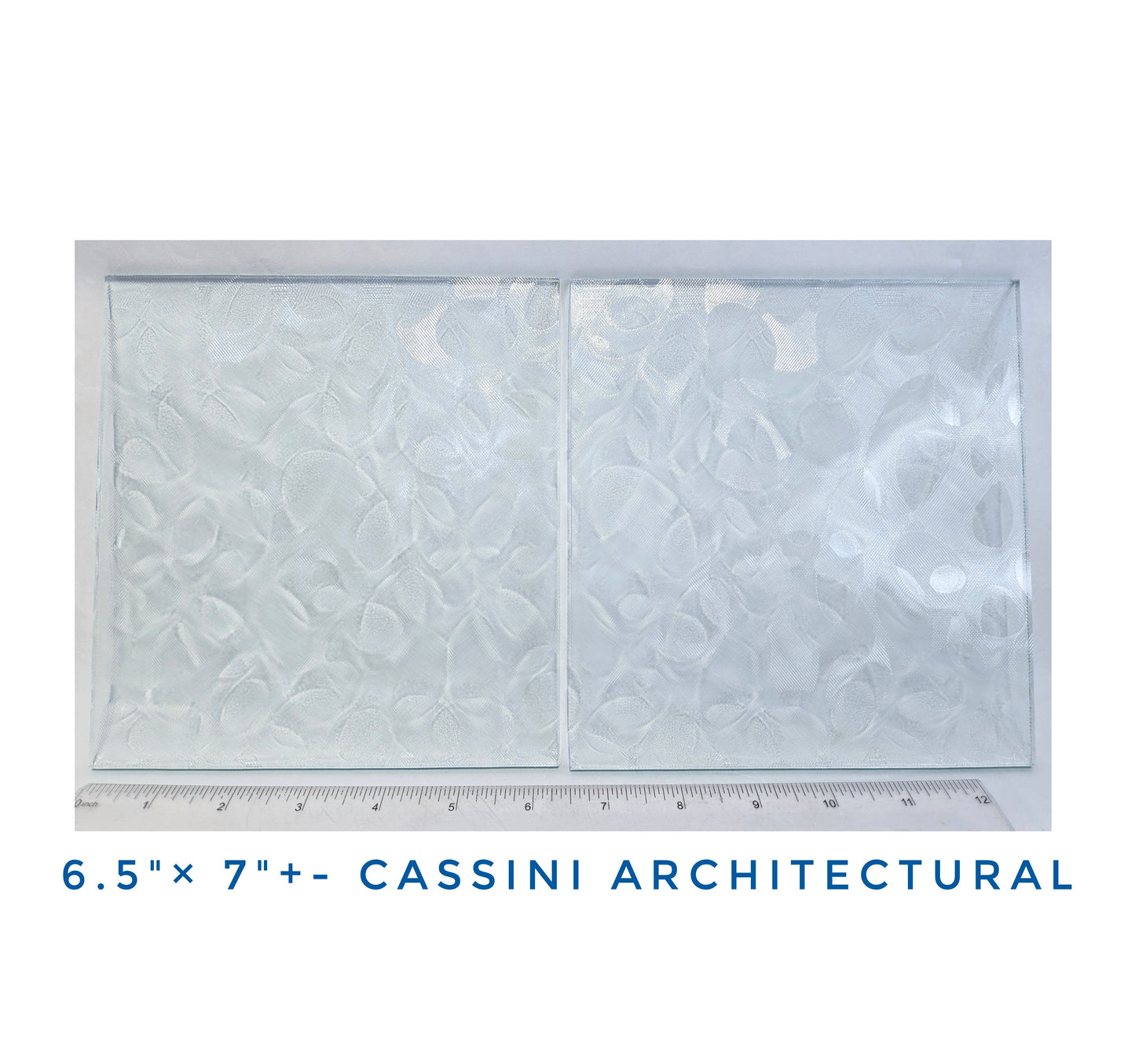 Glass Pack Clear Architectural Stained Glass Sheets. Cassini Texture by Pilkington. Stamped Pressed Design, Thicker than most Art Glass.