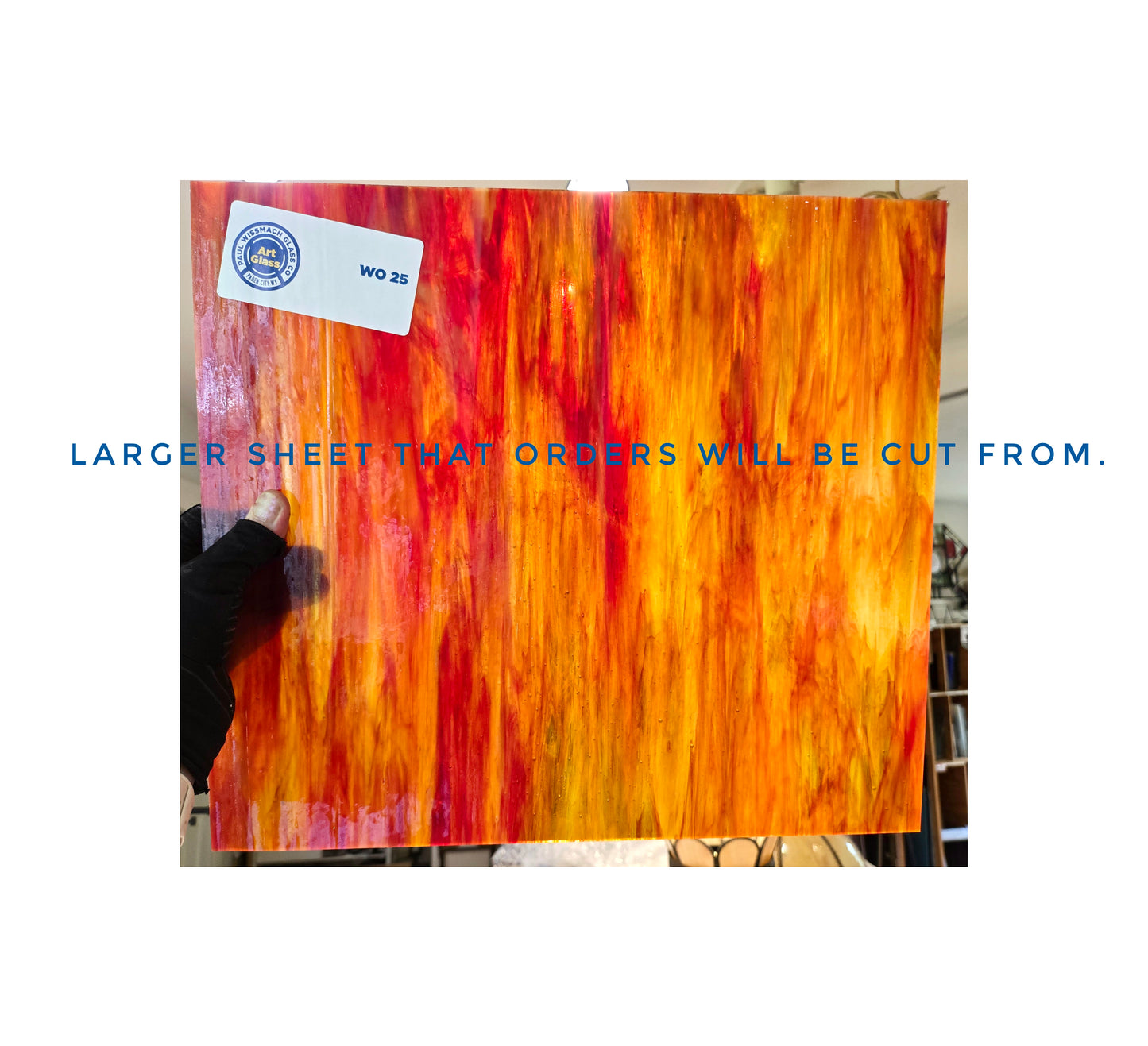 Orange, Green, White Stained Glass Sheets. Easy to cut, fairly smooth. 2, 3 or 4 sheets 7.5"× 8''.+-, Beginner Suncatcher or Mosaic. 3 color Mix.