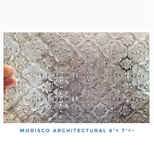 Morisco, Architectural Clear Stained Glass. Geometric & Floral Patterned, Easy to Cut.