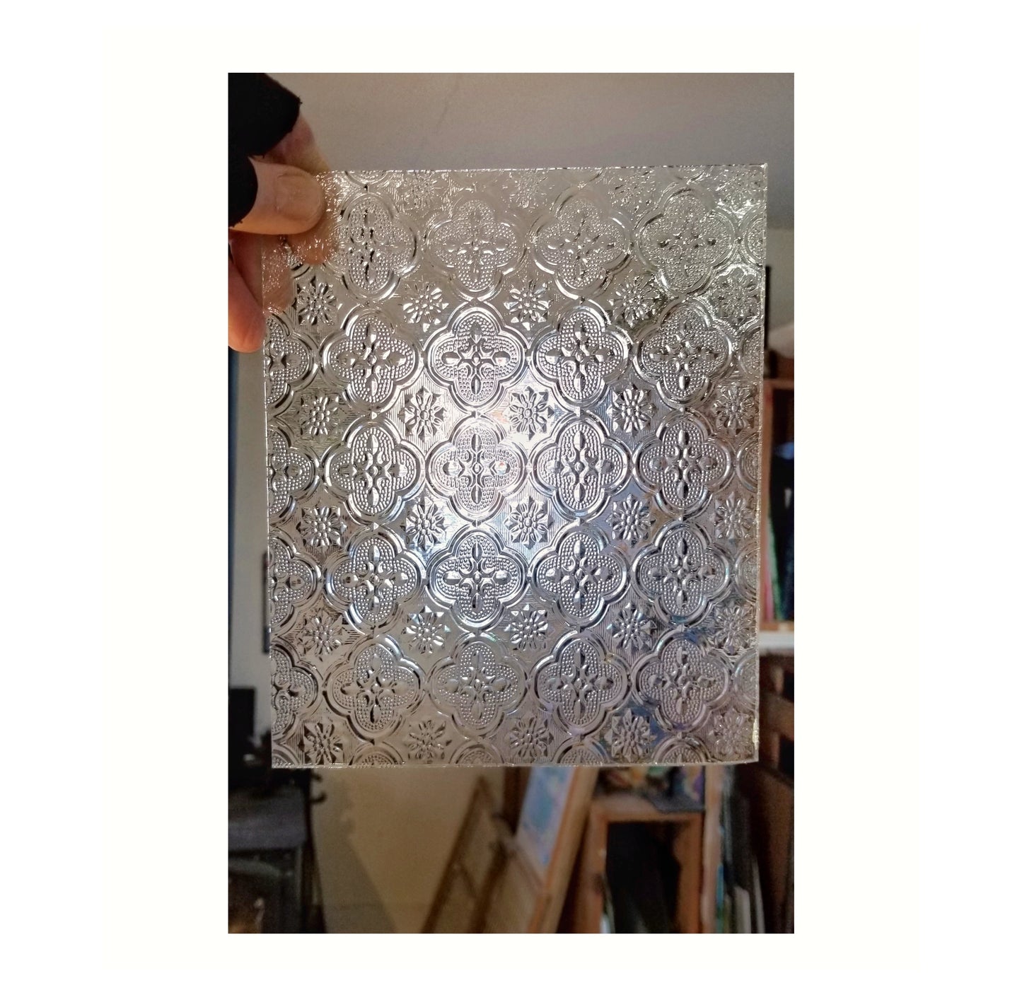 Morisco, Architectural Clear Stained Glass. Geometric & Floral Patterned, Easy to Cut.