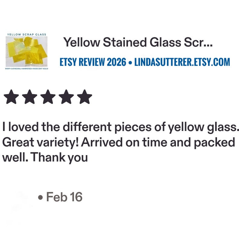 Yellow Scrap Stained Glass Sheets, Pieces. Wispy, Solid, Cathedral & 1 Irridized. Speciality Textures. DIY Mosaic art & Suncatchers.