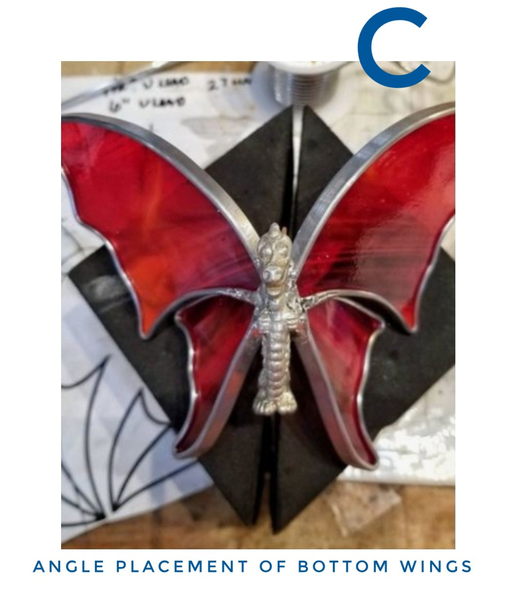 Flying Dragons, Lead free figurines. 3 Pack. DIY stained glass. Includes my handmade hooks, patterns & steel wool. A nice gift to make.