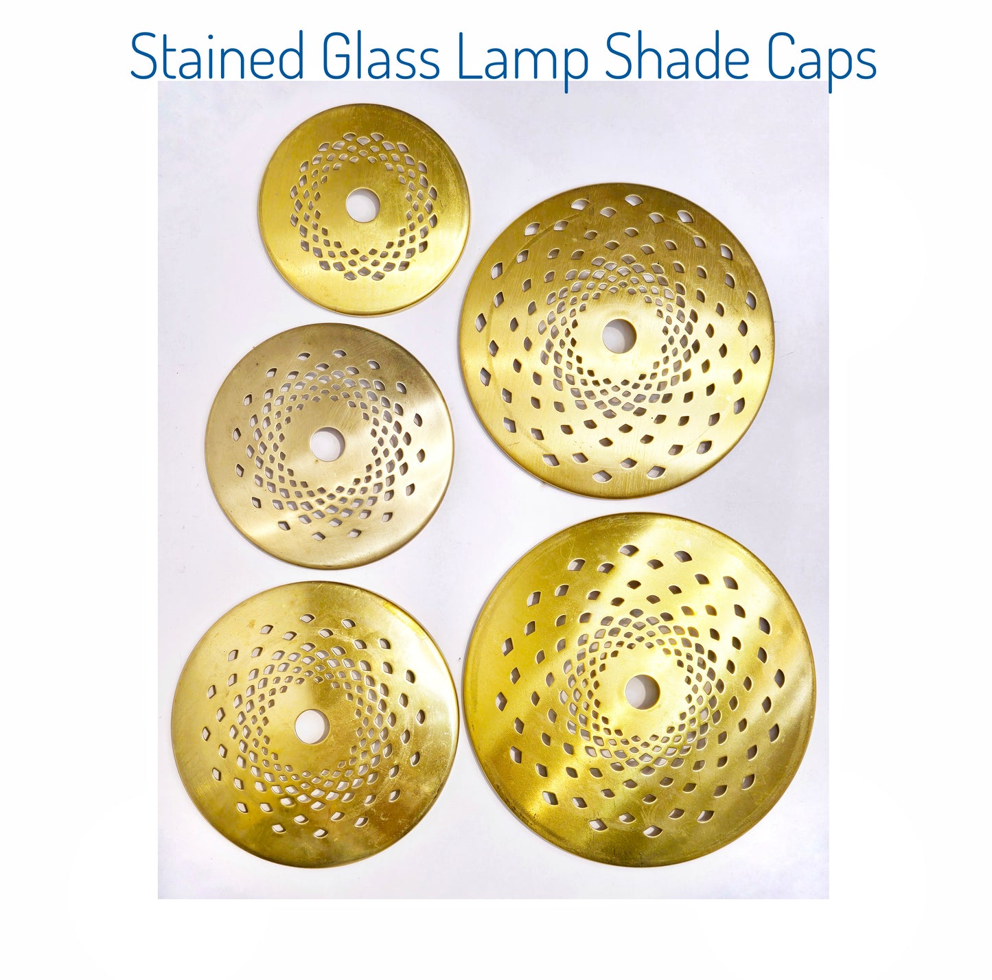 Vented Lamp Cap, Brass. Round Top for Stained Glass Lamp Shades. 5 Sizes, Low Dome with Pretty Filigree. Lightly Tin with Solder for Black Patina.