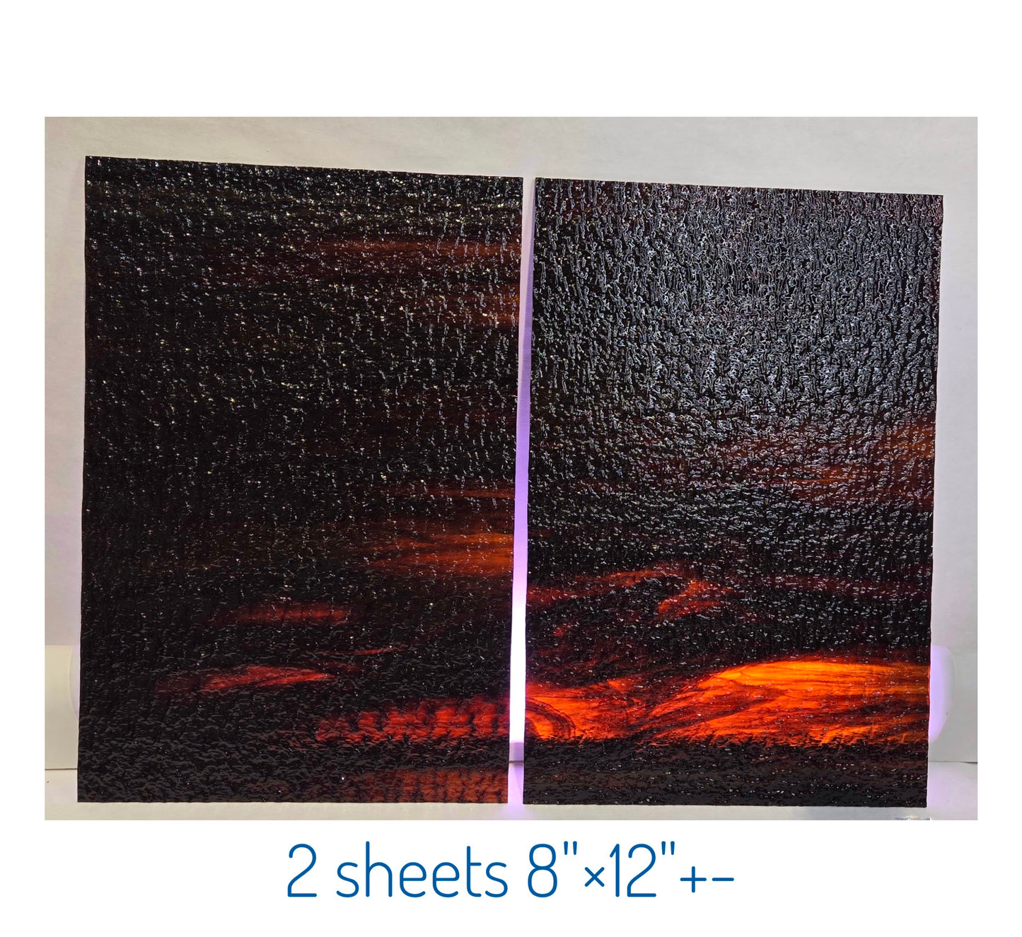 Brown Gold, Stained Glass Sheets. Wispy Light & Dark Brown. Granite Texture, Easy to Cut. Use for Tree Bark, Bears, Sunflower Centers.