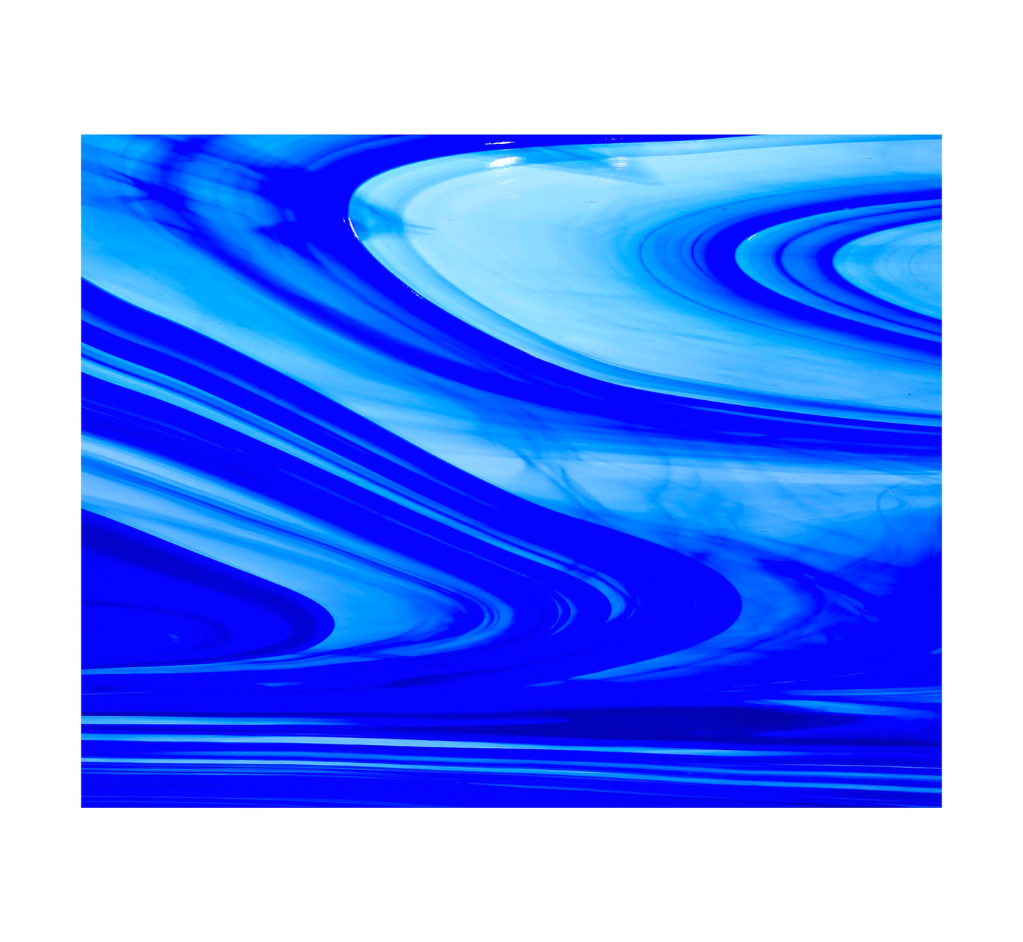 Blue & Clear Baroque, 2, 3 or 4 sheets. Cathedral Transparent. 6"× 8"+-. Oceanside Stained Glass