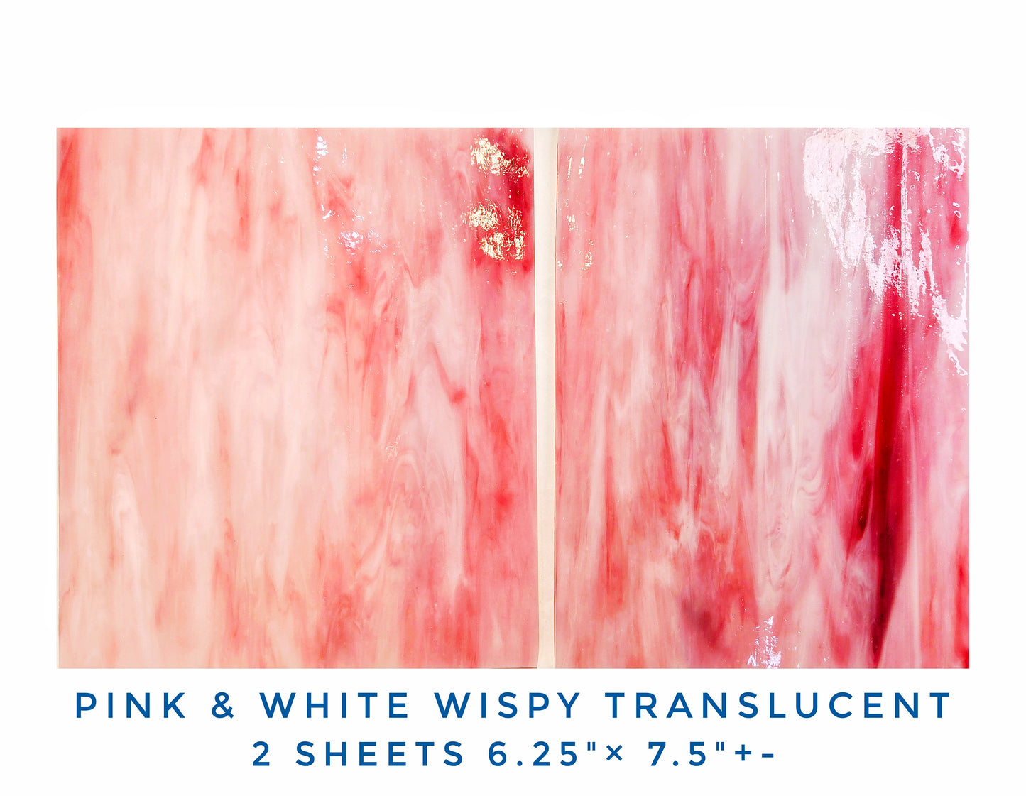 Pink & White Glass Pack. Diy Easy to Cut, Suncatchers or Mosaic Art. 6.25''x 7.5''+-