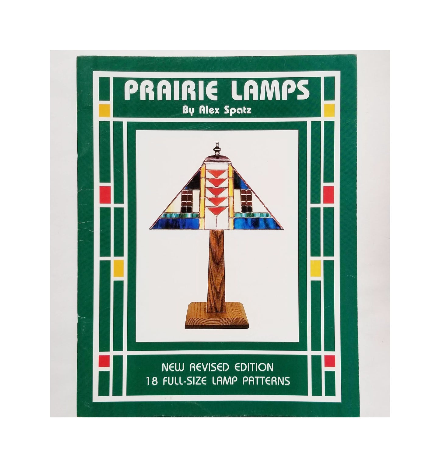 Stained Glass Design Book. Prairie Style Patterns. Nice variety of geometric line drawings for Lamps. Author, Alex Spatz.