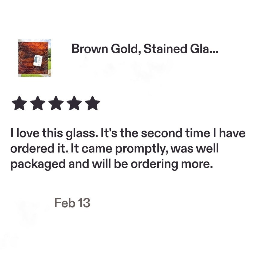 Brown Gold, Stained Glass Sheets. Wispy Light & Dark Brown. Granite Texture, Easy to Cut. Use for Tree Bark, Bears, Sunflower Centers.
