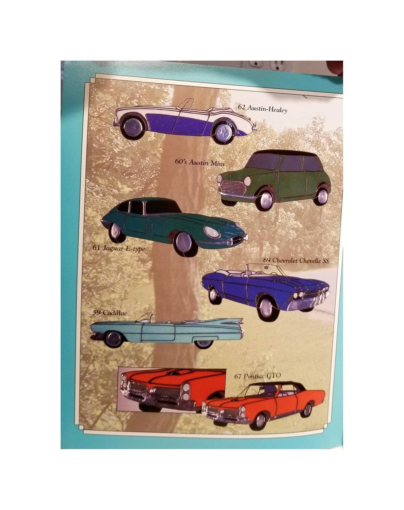 Classic Car & Truck Patterns, Rev-It-Up. Stained Glass, How To, Design Book. Re-Create your favorite Old Car in pretty colorful glass art.