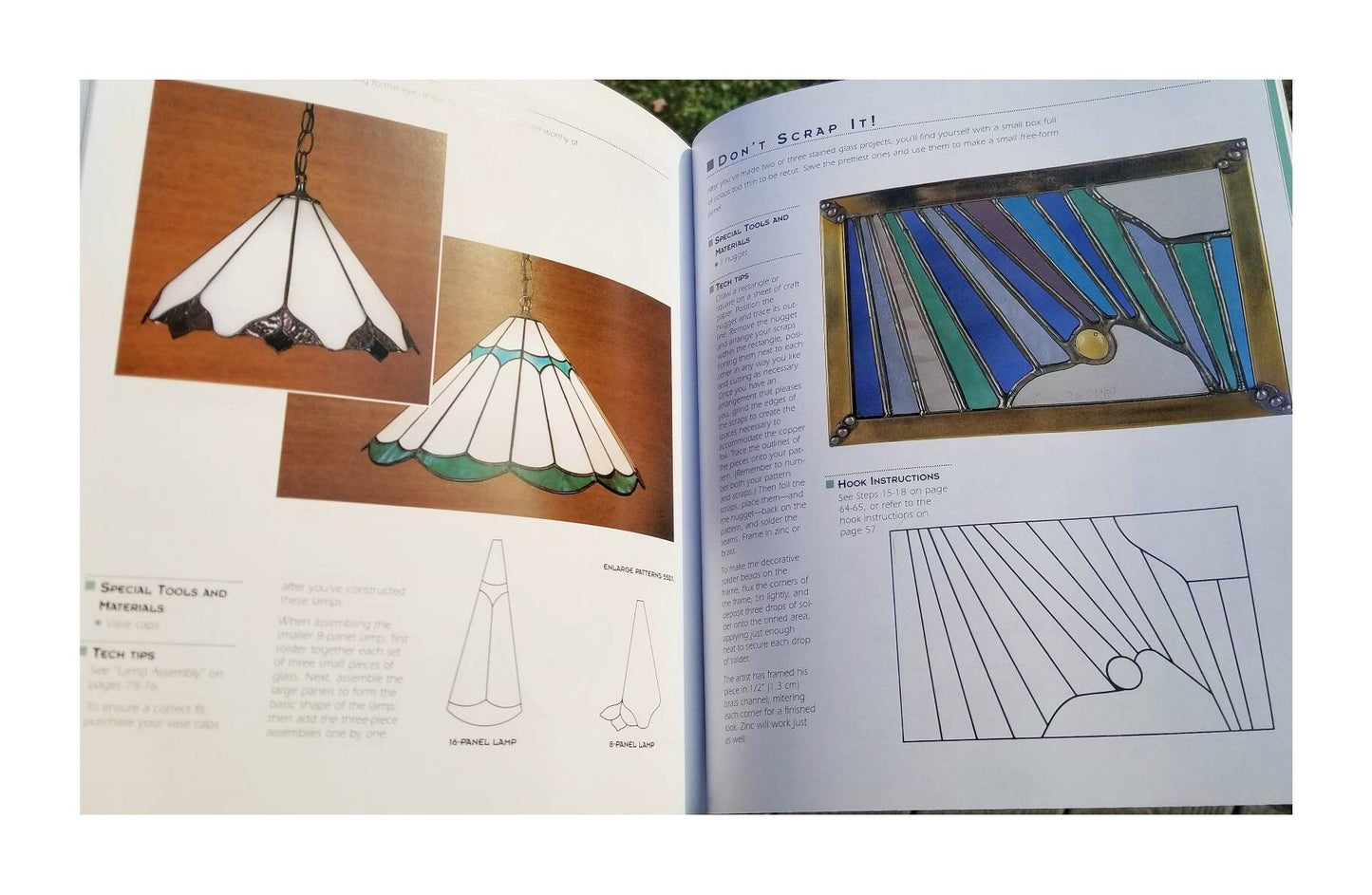 Stained Glass Basics Book, Patterns & Projects. Learn how to create copper foil, leaded glass. Comprehensive Instructions for many projects