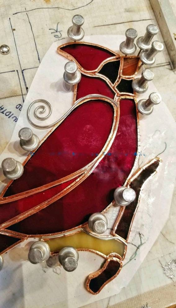 Tinned Copper wire 16 gauge, for Stained Glass. Silver Nickel color, Mixed Media wire art. No plastic coating, solders easy. Free shipping