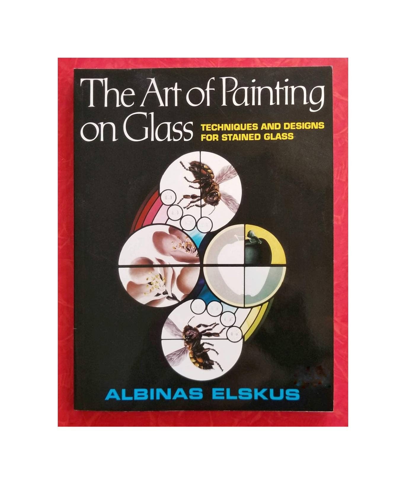 Stained Glass Painting Book, Pattern Projects. Learn how to kiln fire & apply badger brush techniques. Comprehensive Instructions. Softcover