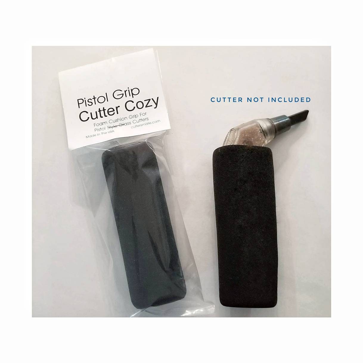 Cutter Cozy for Palm Grip Cutting Tool. Ergonomic & Comfortable. Stained glass cutting tool accessory. Lessens hand stress.