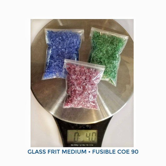 Fusible Crushed Glass Frit, Bullseye coe 90. Art glass & Jewelry fusing. Resin Craft projects. Kiln fire or glue for Mosaics.