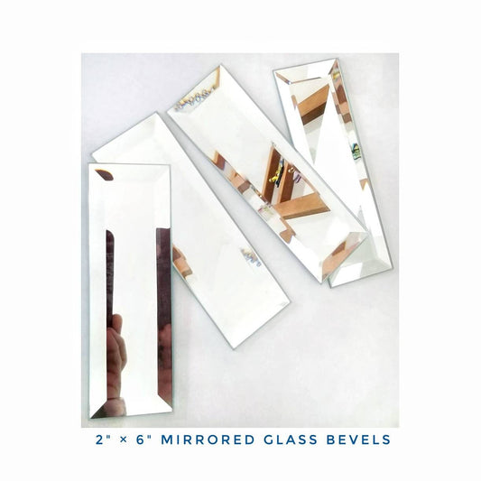 Mirror Bevels Stained Glass & Crafts. Reflect pretty rainbows 4 pack 2"× 6" Diy a mosaic for pretty wall art. Glue to a variety of surfaces.