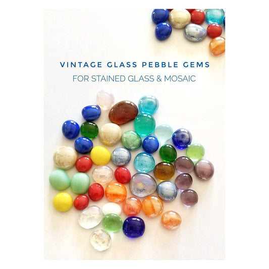 Glass Gems for Stained Glass/Jewelry Making Supply/Kids Teen Craft Projects. Assorted Colors, Iridescents. Average Size Medium