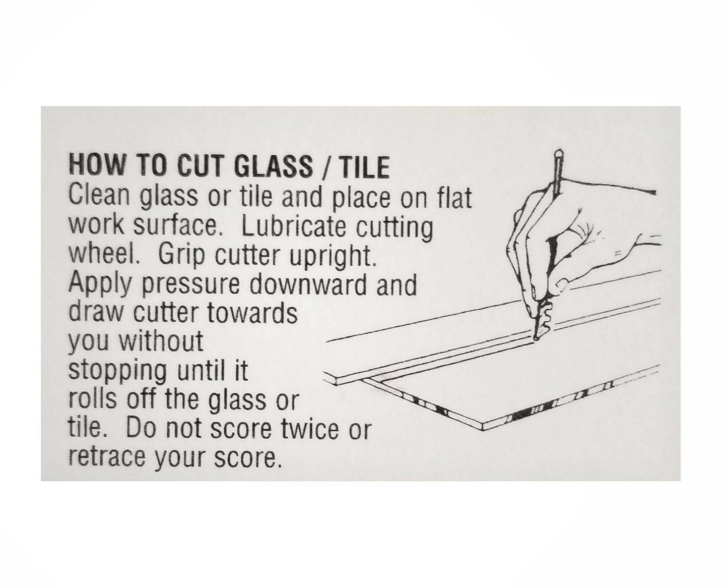 Glass cutter for Stained glass & mosaic projects. Oil reservoir, carbide wheel, palm grip handle. Free shipping.