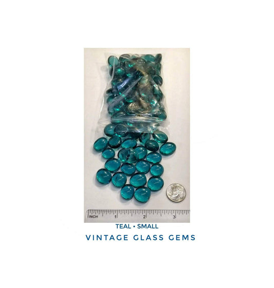 Teal Glass Nuggets for Stained Glass Stepping Stones, Jewelry Making Supply, Craft Projects. Small Gems as pictured. Table Decorations.