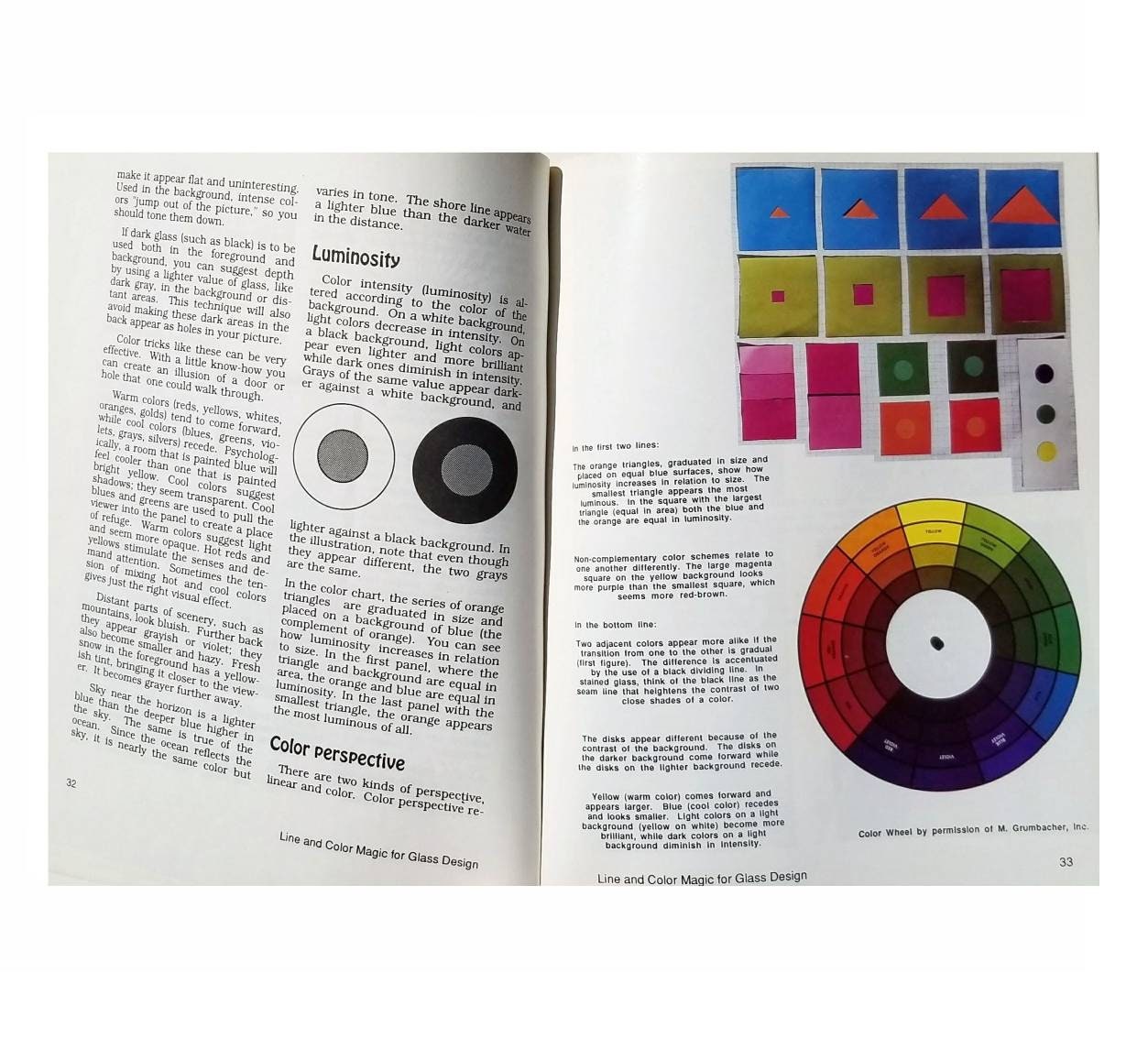 Stained Glass Guide Book. How to Select Color for your Art Projects. Vintage Used Condition, from an old Glass Studio Library in St. Louis.