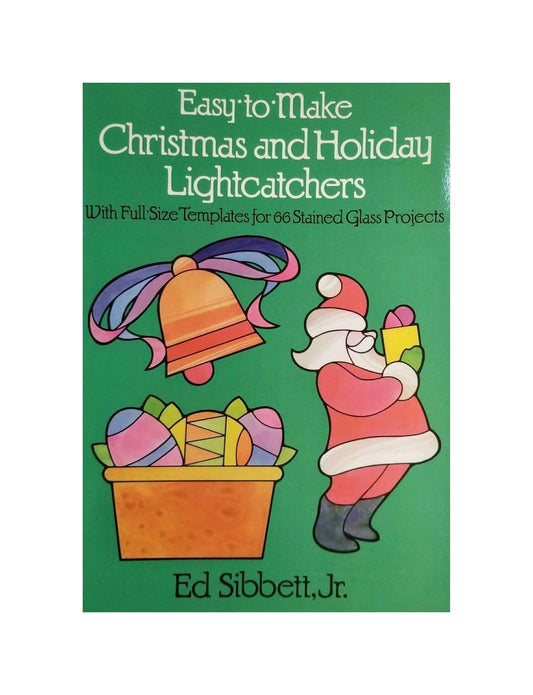 Stained Glass Christmas Patterns Book. Full Size Designs for Suncatchers, Small Panels. Make diy glass gifts, crafting. Kids coloring pages.