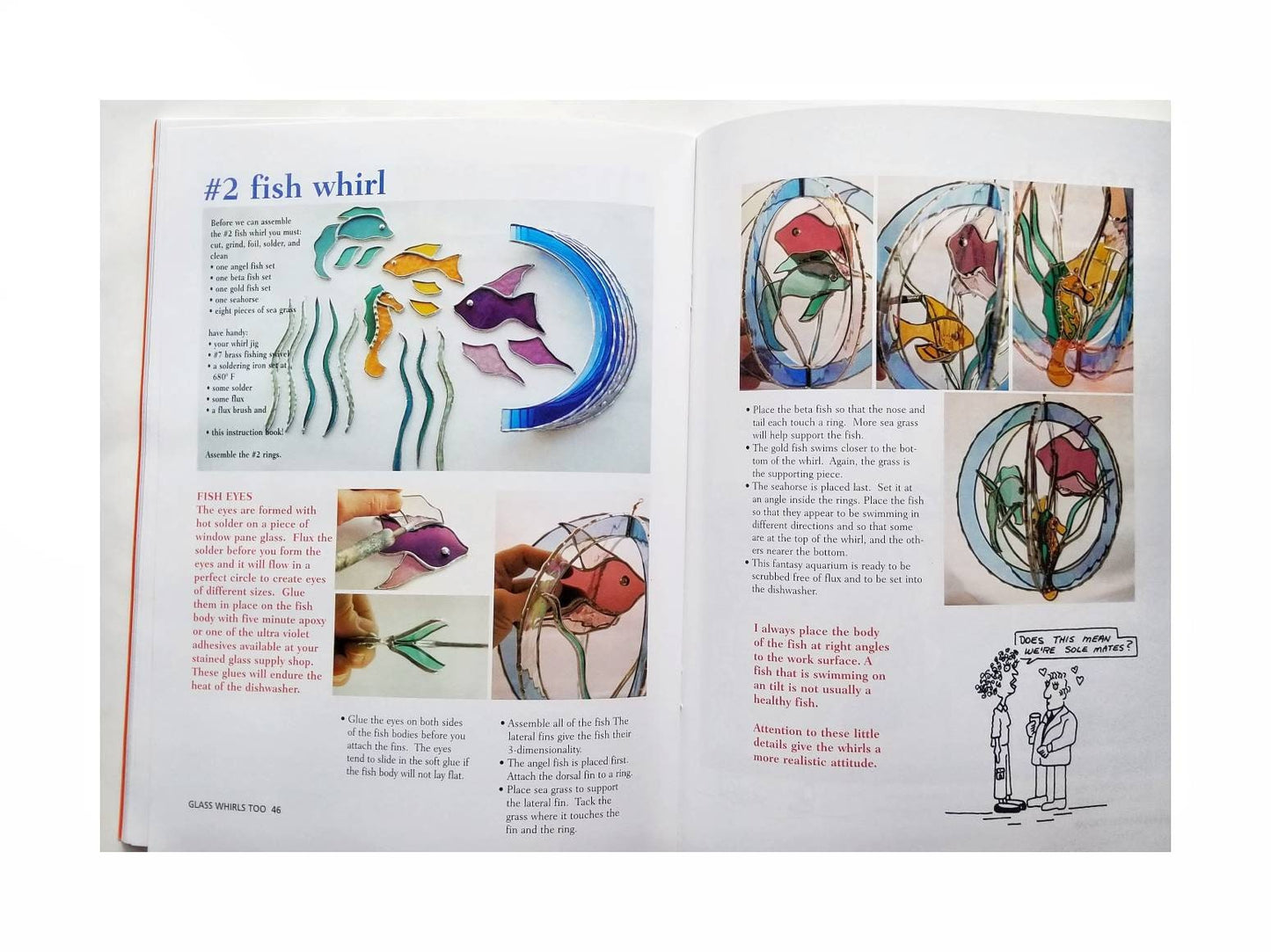 Glass Whirls Too. Stained Glass Projects, 3D. Color Photos, Clear Instructions. A Very Popular Book & Nice Gift for Artists. New Condition.