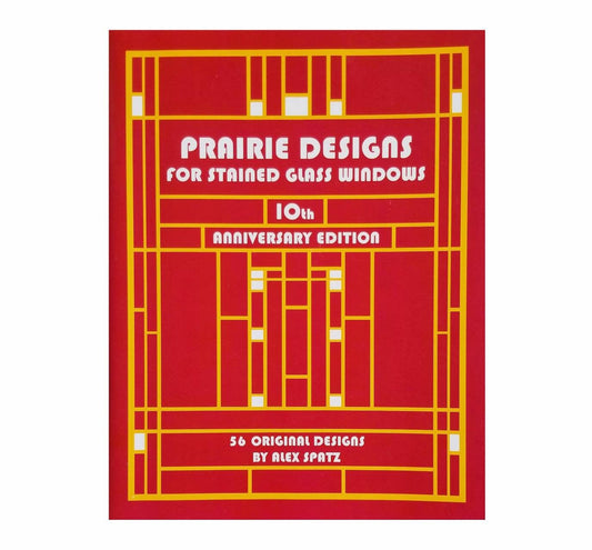 Stained Glass Design Book. Prairie Style Patterns. Nice variety of geometric line drawings for Lamp Shades. Author, Alex Spatz. New