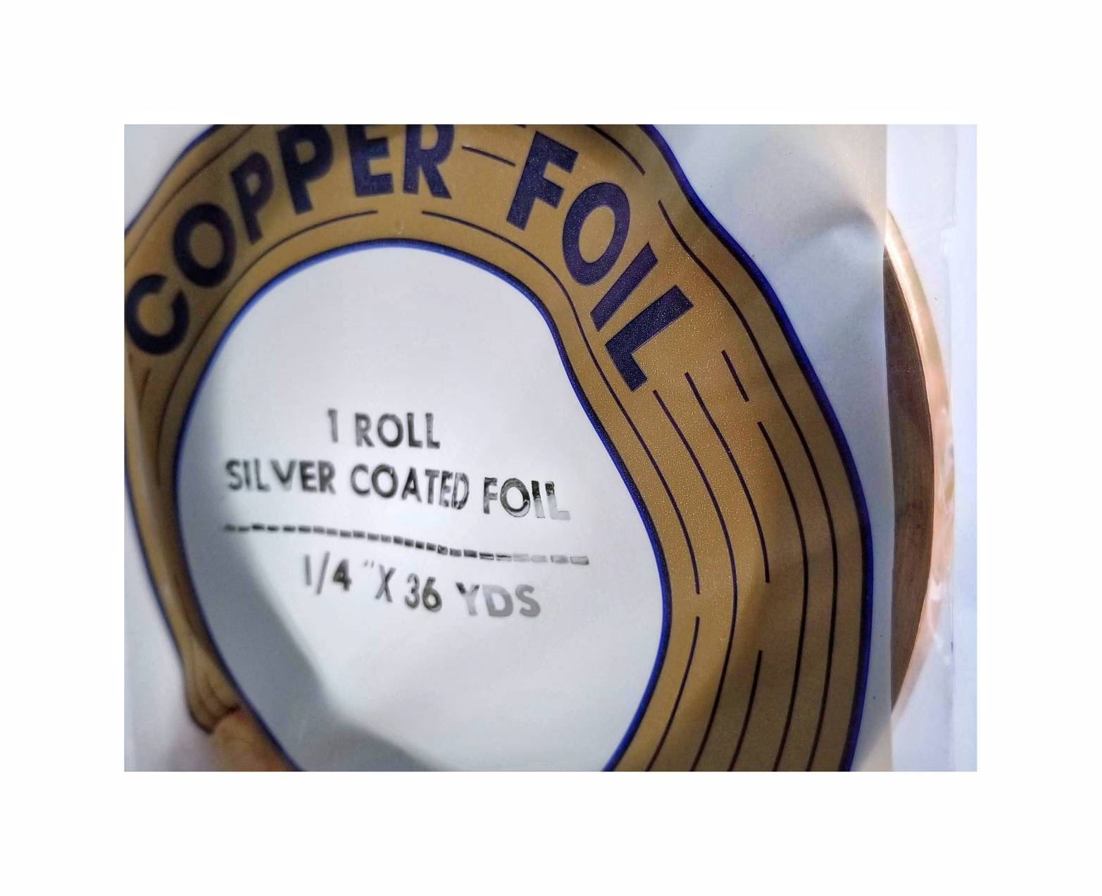 3 Rolls - Value Pack - Stained Glass Copper Foil Copper Back 1/4 1.0 Mil