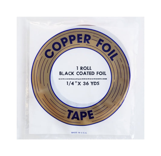 36 yards Black backed Copper Foil.